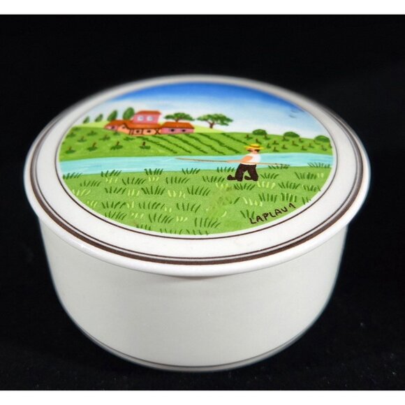 Decorative Vintage Ceramic Trinket Box By Villeroy & Boch, Laplau - Picture 2 of 7